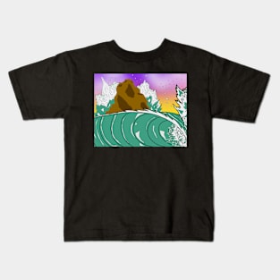 Sunset at Rock piles Kids T-Shirt